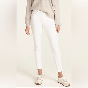 J.Crew 8” Toothpick White Jeans